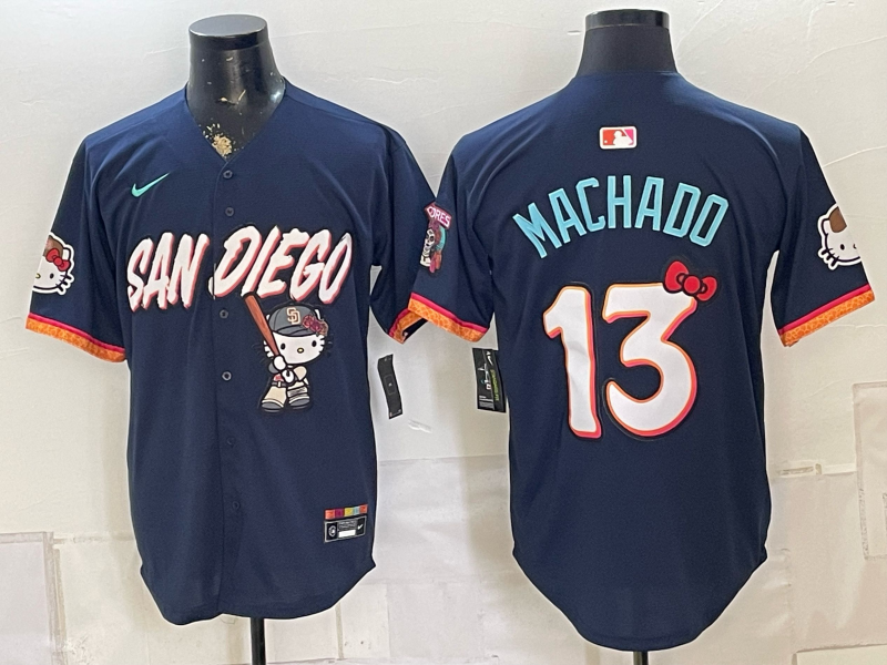 Youth San Diego Padres #13 Machado blue MLB Jersey 08310046->youth mlb jersey->Youth Jersey